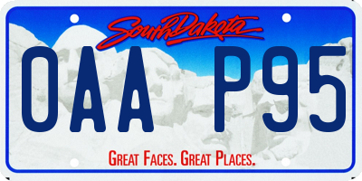 SD license plate 0AAP95