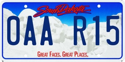 SD license plate 0AAR15