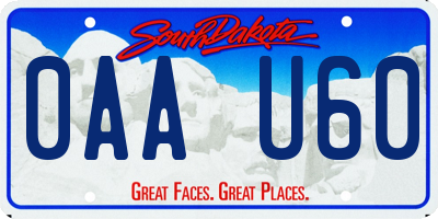 SD license plate 0AAU60