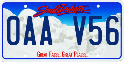 SD license plate 0AAV56