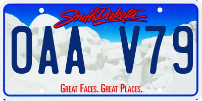 SD license plate 0AAV79