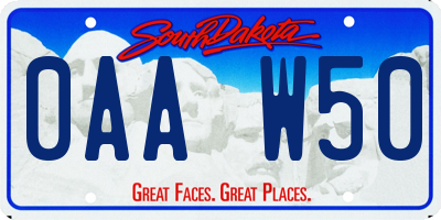 SD license plate 0AAW50