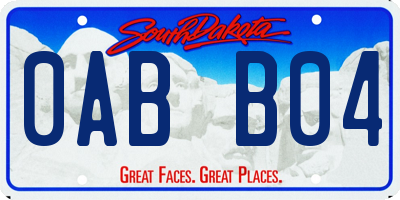 SD license plate 0ABB04