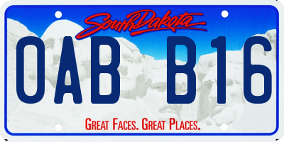 SD license plate 0ABB16