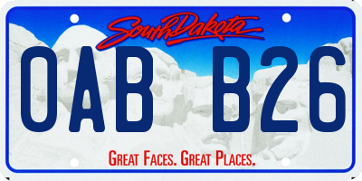 SD license plate 0ABB26