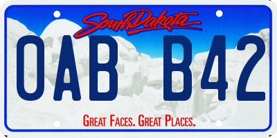 SD license plate 0ABB42