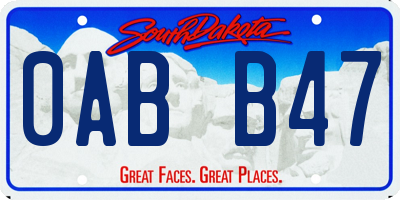 SD license plate 0ABB47