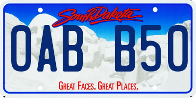 SD license plate 0ABB50