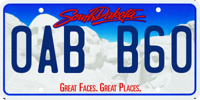 SD license plate 0ABB60