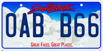 SD license plate 0ABB66