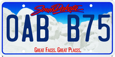 SD license plate 0ABB75