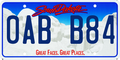 SD license plate 0ABB84