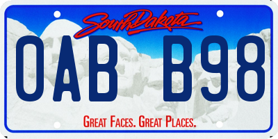 SD license plate 0ABB98