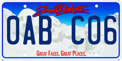 SD license plate 0ABC06