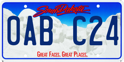 SD license plate 0ABC24