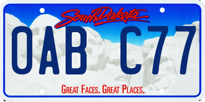 SD license plate 0ABC77