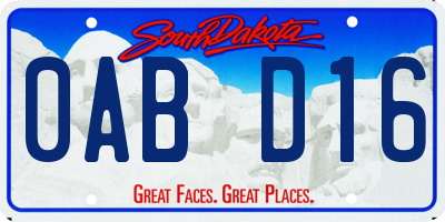 SD license plate 0ABD16