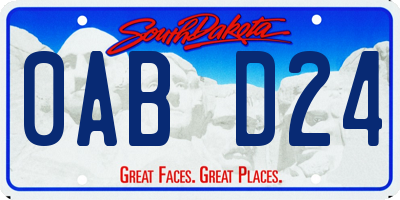 SD license plate 0ABD24