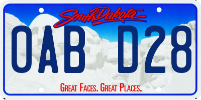 SD license plate 0ABD28