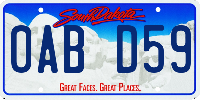 SD license plate 0ABD59