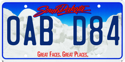 SD license plate 0ABD84