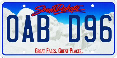 SD license plate 0ABD96