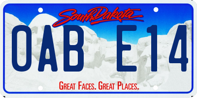 SD license plate 0ABE14