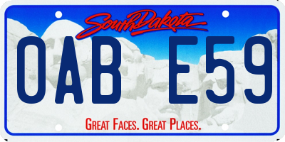 SD license plate 0ABE59