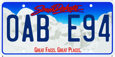 SD license plate 0ABE94