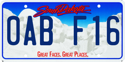 SD license plate 0ABF16