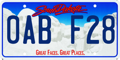 SD license plate 0ABF28