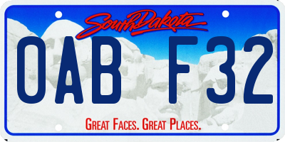 SD license plate 0ABF32