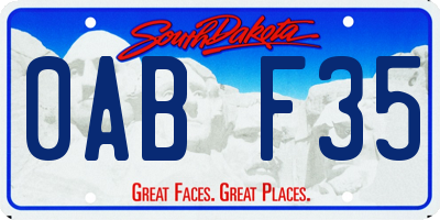 SD license plate 0ABF35