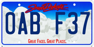 SD license plate 0ABF37