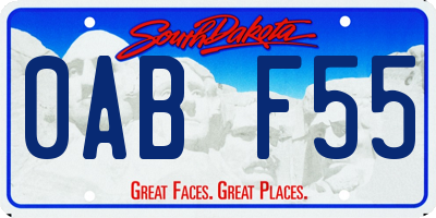 SD license plate 0ABF55