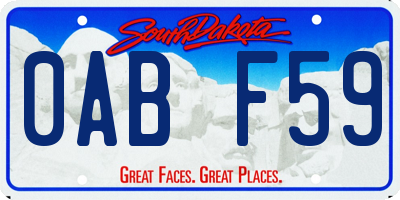 SD license plate 0ABF59