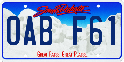 SD license plate 0ABF61