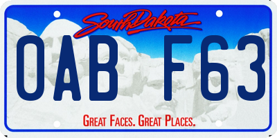 SD license plate 0ABF63