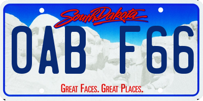 SD license plate 0ABF66