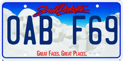 SD license plate 0ABF69