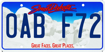 SD license plate 0ABF72