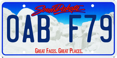 SD license plate 0ABF79