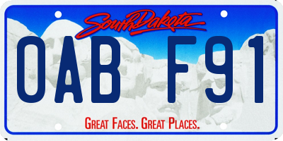 SD license plate 0ABF91