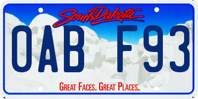 SD license plate 0ABF93