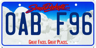 SD license plate 0ABF96