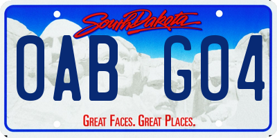 SD license plate 0ABG04