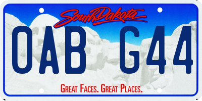 SD license plate 0ABG44