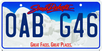 SD license plate 0ABG46