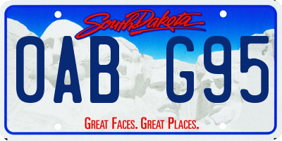 SD license plate 0ABG95