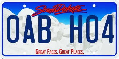 SD license plate 0ABH04